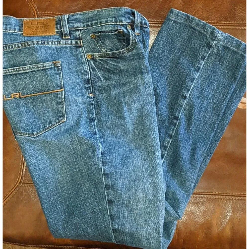 Lauren Ralph Lauren LRL Sz 10 Women's Straight Leg Boot Cut Stretch Denim Jeans